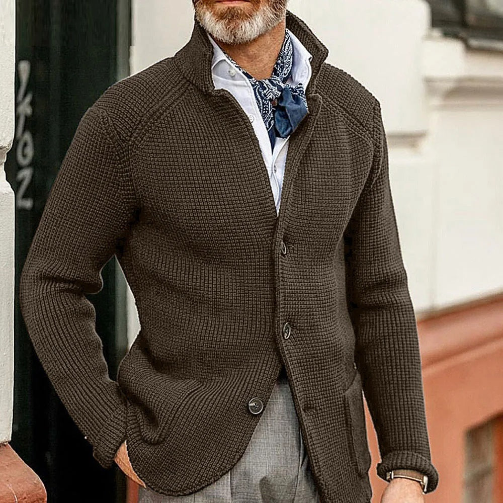 Sammy Jackson Pocketknit Warm Winter Vest With Stand Collar And Pockets