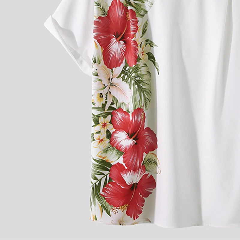 Sammy Jackson Andre Floral Print Short Sleeve Casual Summer Shirt