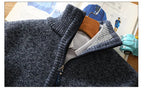 Sammy Jackson Mens Heavy Weight Wool Half Zip Winter Sweater