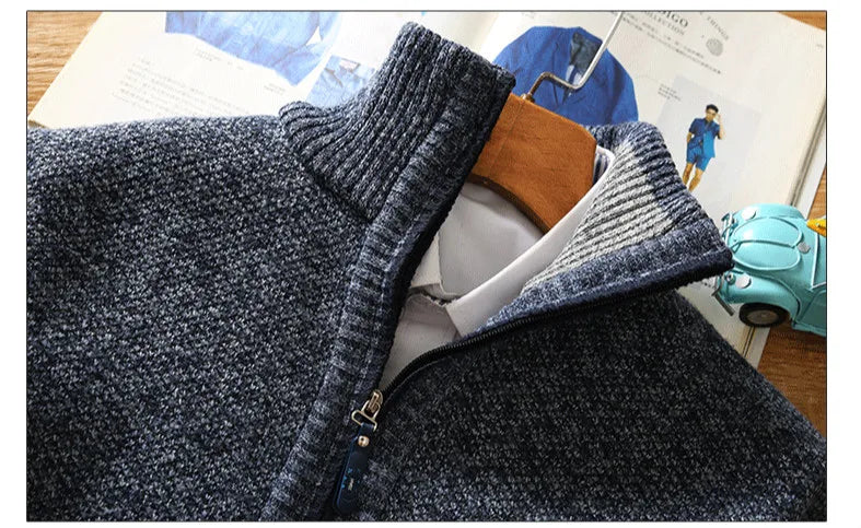 Sammy Jackson Mens Heavy Weight Wool Half Zip Winter Sweater