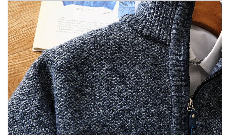 Sammy Jackson Mens Heavy Weight Wool Half Zip Winter Sweater