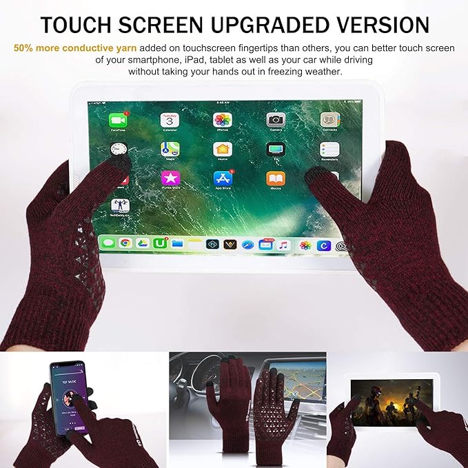 WarmFlex Thermal Touchscreen Winter Gloves For Men And Women