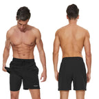 Sammy Jackson Dylan Men Quick Dry Compression Swim Trunks With Zip Pockets
