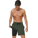 Sammy Jackson Dylan Men Quick Dry Compression Swim Trunks With Zip Pockets
