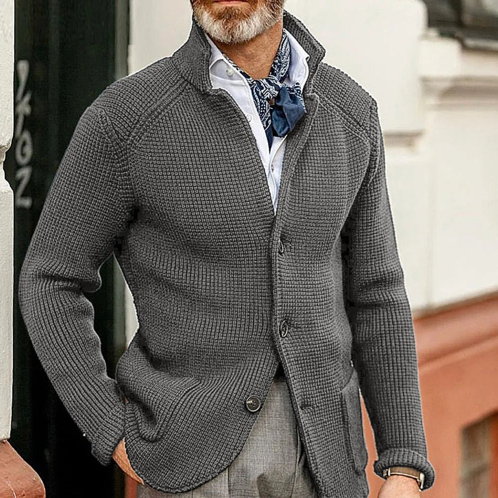 Sammy Jackson Pocketknit Warm Winter Vest With Stand Collar And Pockets