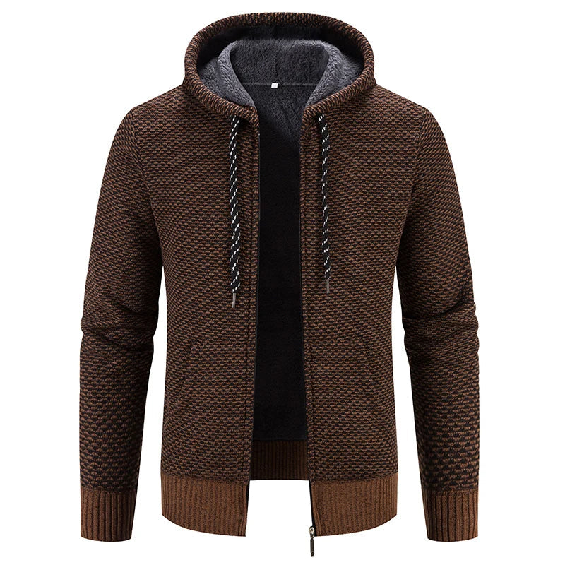 Sammy Jackson Semi Knit Hooded Vest Warm Comfortable Streetwear Top