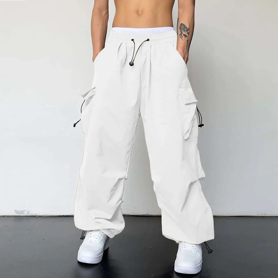 Men's Heavy Duty Multi Pocket Cargo Pants With Durable Fabric And Relaxed Fit