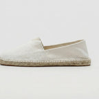 Men's Linen Espadrilles With Breathable Woven Upper And Jute Rope Sole