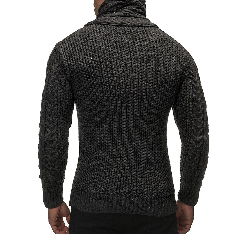 Sammy Jackson Warm Men's Casual Turtleneck Vest With Soft Comfort Fabric