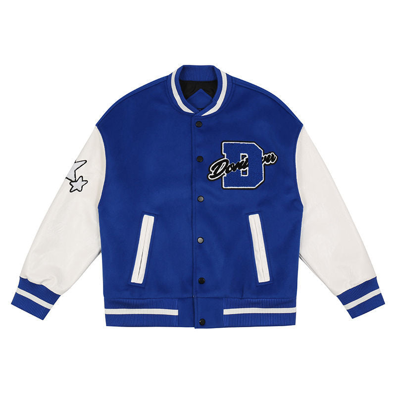Sammy Jackson Men American Style Baseball Jacket With Warm Lining