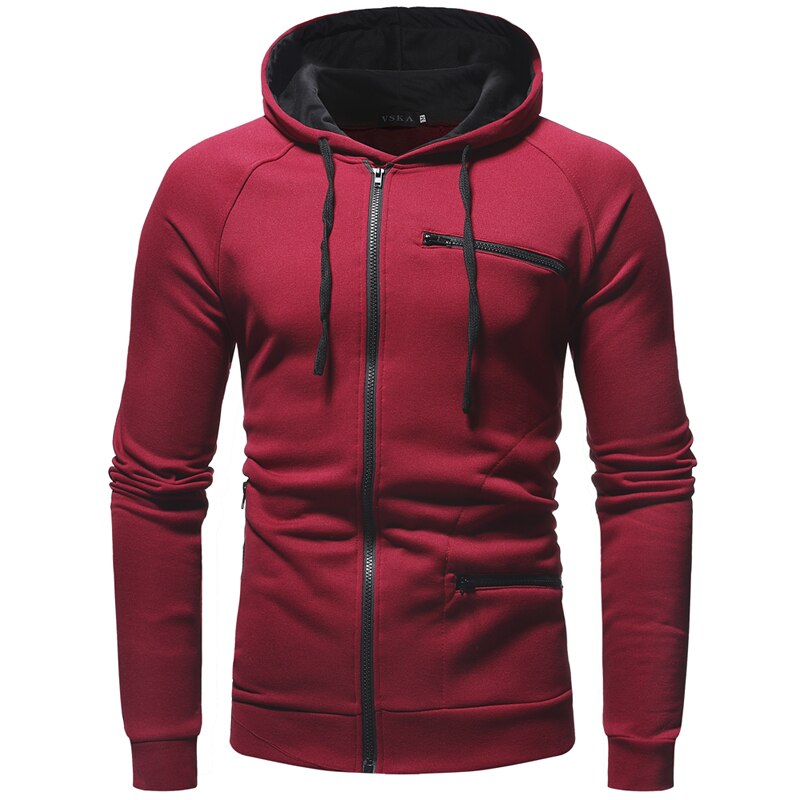Sammy Jackson Mens Casual Full Zip Hoodie With Twin Pockets And Hem