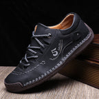 Premium Men's Hand Stitched Leather Orthopedic Walking Sneakers