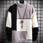 Sammy Jackson Unisex Patchwork Pullover Warm Winter Sweater
