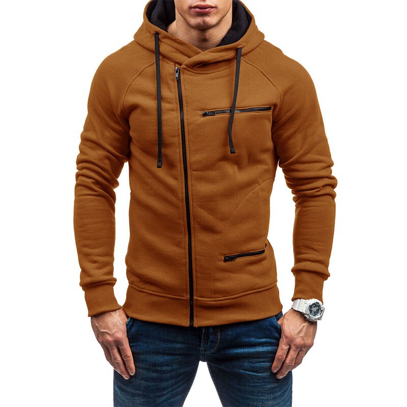 Sammy Jackson Mens Casual Full Zip Hoodie With Twin Pockets And Hem