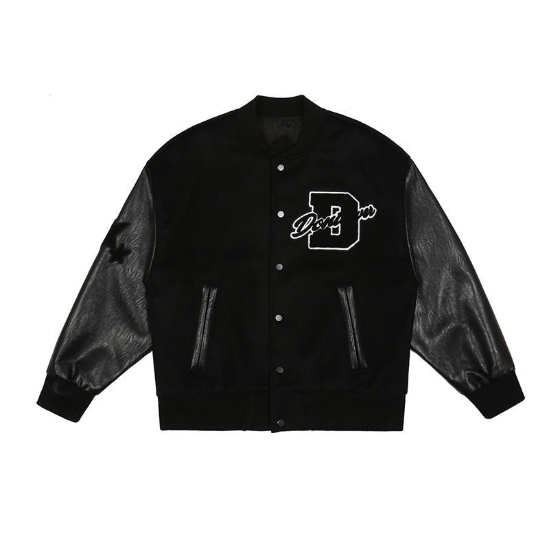 Sammy Jackson Men American Style Baseball Jacket With Warm Lining