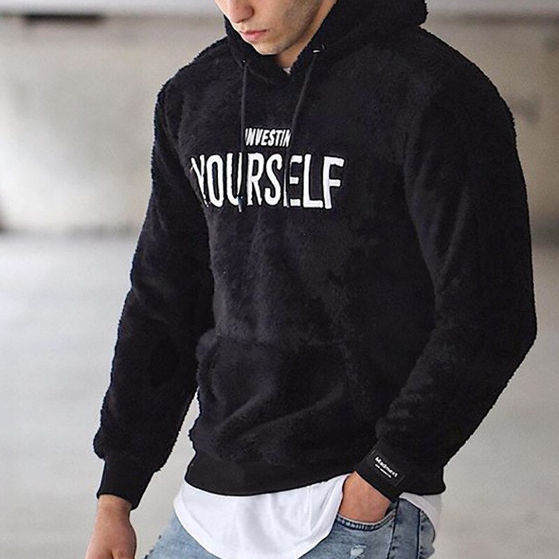 Sammy Jackson Men's Soft Hoodie with Front Pouch Pocket and Elastic Cuffs