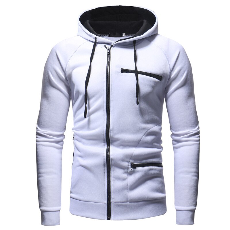 Sammy Jackson Mens Casual Full Zip Hoodie With Twin Pockets And Hem