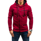 Sammy Jackson Mens Casual Full Zip Hoodie With Twin Pockets And Hem