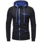 Sammy Jackson Mens Casual Full Zip Hoodie With Twin Pockets And Hem