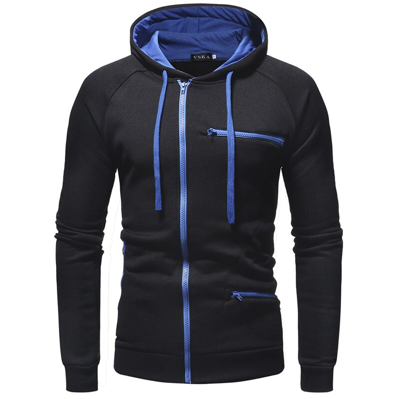 Sammy Jackson Mens Casual Full Zip Hoodie With Twin Pockets And Hem