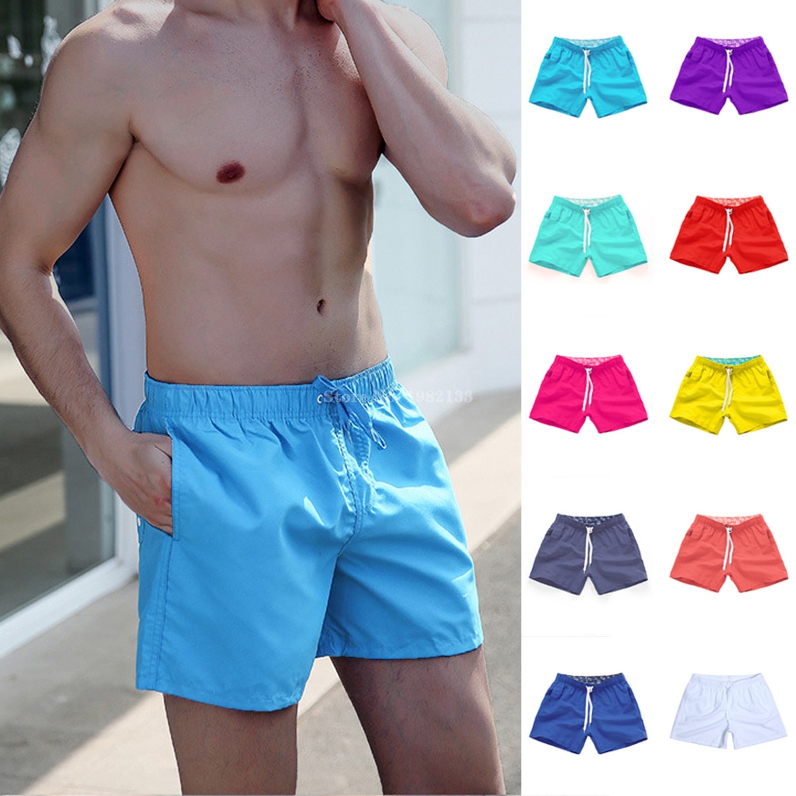 Sammy Jackson Men Simon Colorful Stretch Fabric Swim Shorts