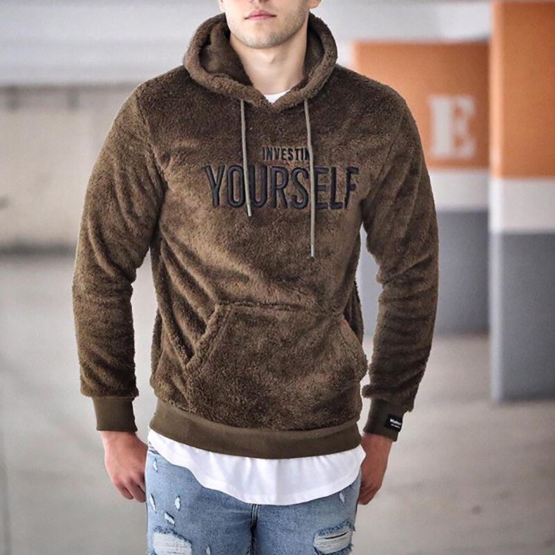 Sammy Jackson Men's Soft Hoodie with Front Pouch Pocket and Elastic Cuffs