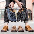 Premium Men's Hand Stitched Leather Orthopedic Walking Sneakers