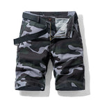 Sammy Jackson Men Camouflage Cotton Shorts With Belt And Zipper