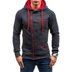 Sammy Jackson Mens Casual Full Zip Hoodie With Twin Pockets And Hem
