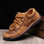 Premium Men's Hand Stitched Leather Orthopedic Walking Sneakers