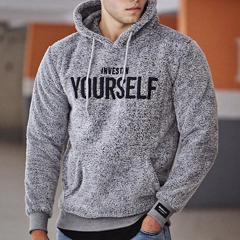 Sammy Jackson Men's Soft Hoodie with Front Pouch Pocket and Elastic Cuffs
