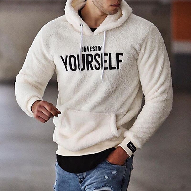 Sammy Jackson Men's Soft Hoodie with Front Pouch Pocket and Elastic Cuffs