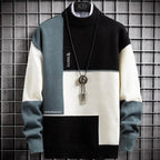 Sammy Jackson Unisex Patchwork Pullover Warm Winter Sweater