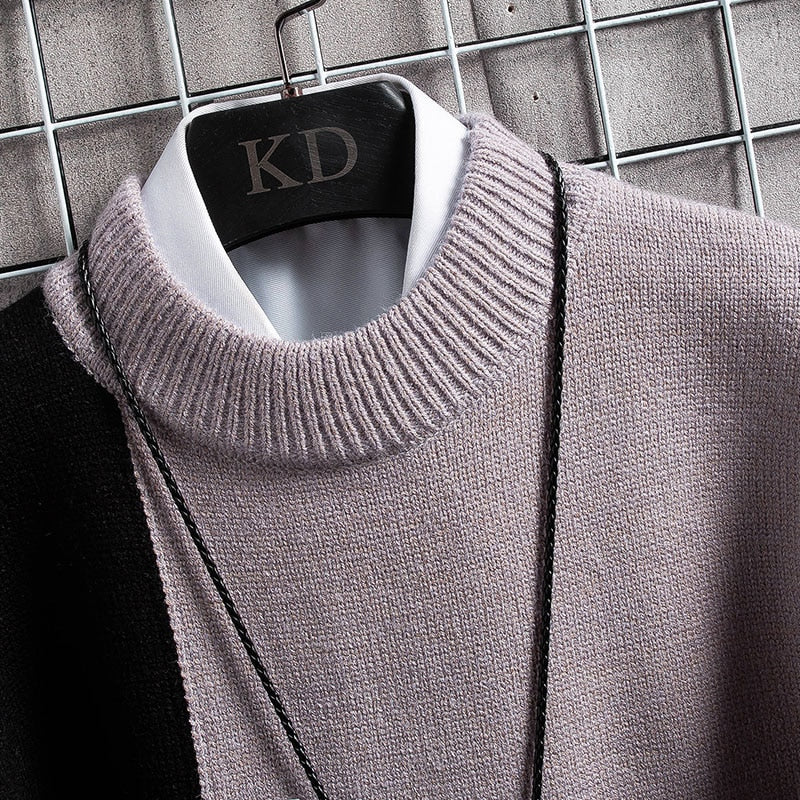 Sammy Jackson Unisex Patchwork Pullover Warm Winter Sweater