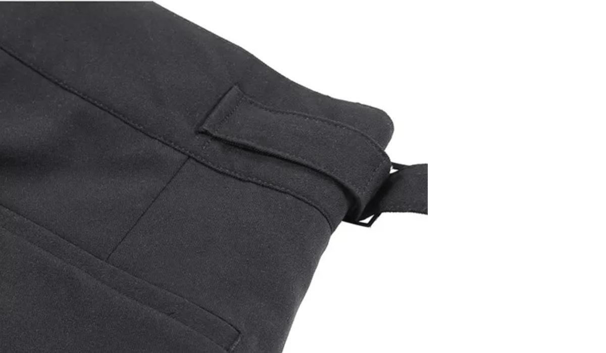 Men's Adjustable High Waisted Double Buckle Pleated Formal Trousers