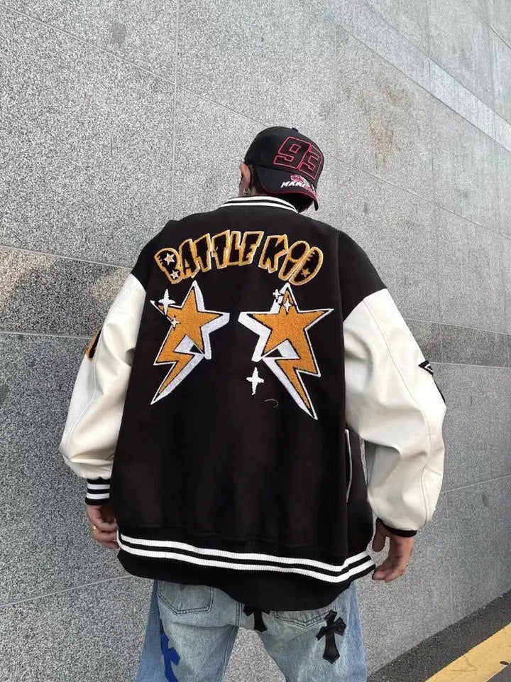 Sammy Jackson Men American Style Baseball Jacket With Warm Lining