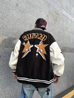 Sammy Jackson Men American Style Baseball Jacket With Warm Lining