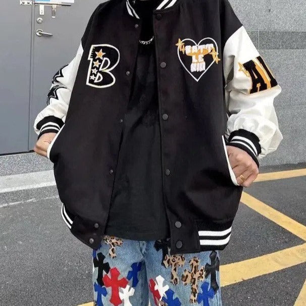 Sammy Jackson Men American Style Baseball Jacket With Warm Lining