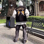 Sammy Jackson Men American Style Baseball Jacket With Warm Lining