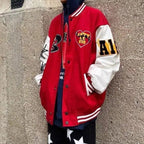 Sammy Jackson Men American Style Baseball Jacket With Warm Lining