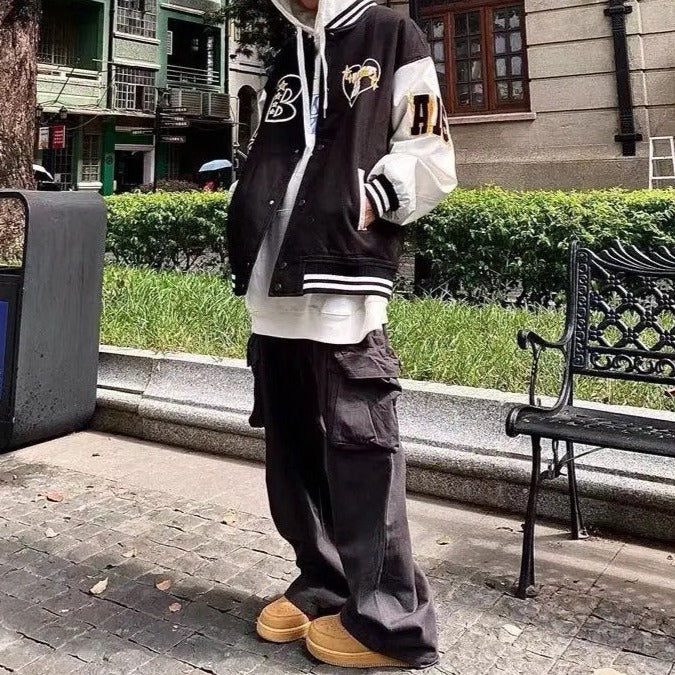 Sammy Jackson Men American Style Baseball Jacket With Warm Lining