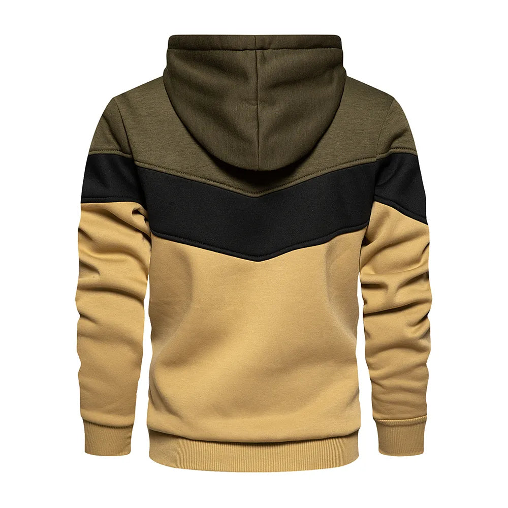 Sammy Jackson Authentic Patchwork Hoodie Featuring Warm Fleece
