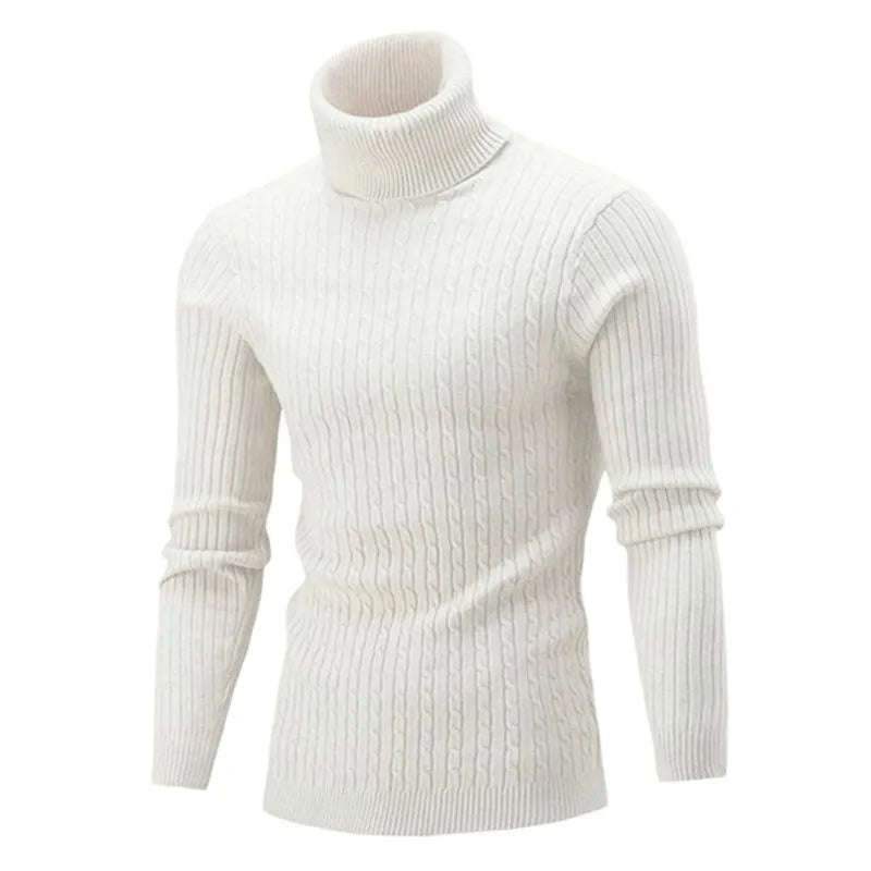 Sammy Jackson Slim Fit Casual Knit Turtleneck Pullover Sweater