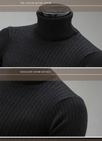 Sammy Jackson Slim Fit Casual Knit Turtleneck Pullover Sweater