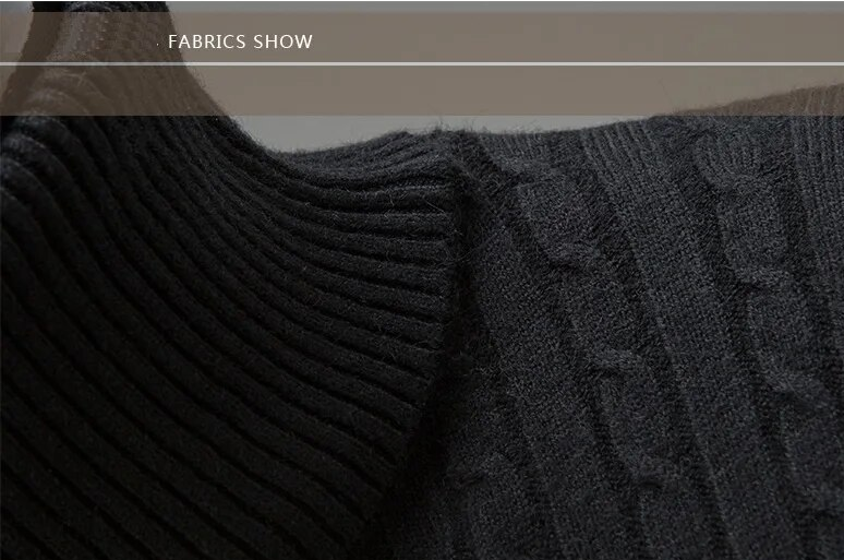 Sammy Jackson Slim Fit Casual Knit Turtleneck Pullover Sweater