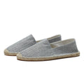 Men's Linen Espadrilles With Breathable Woven Upper And Jute Rope Sole