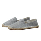 Men's Linen Espadrilles With Breathable Woven Upper And Jute Rope Sole