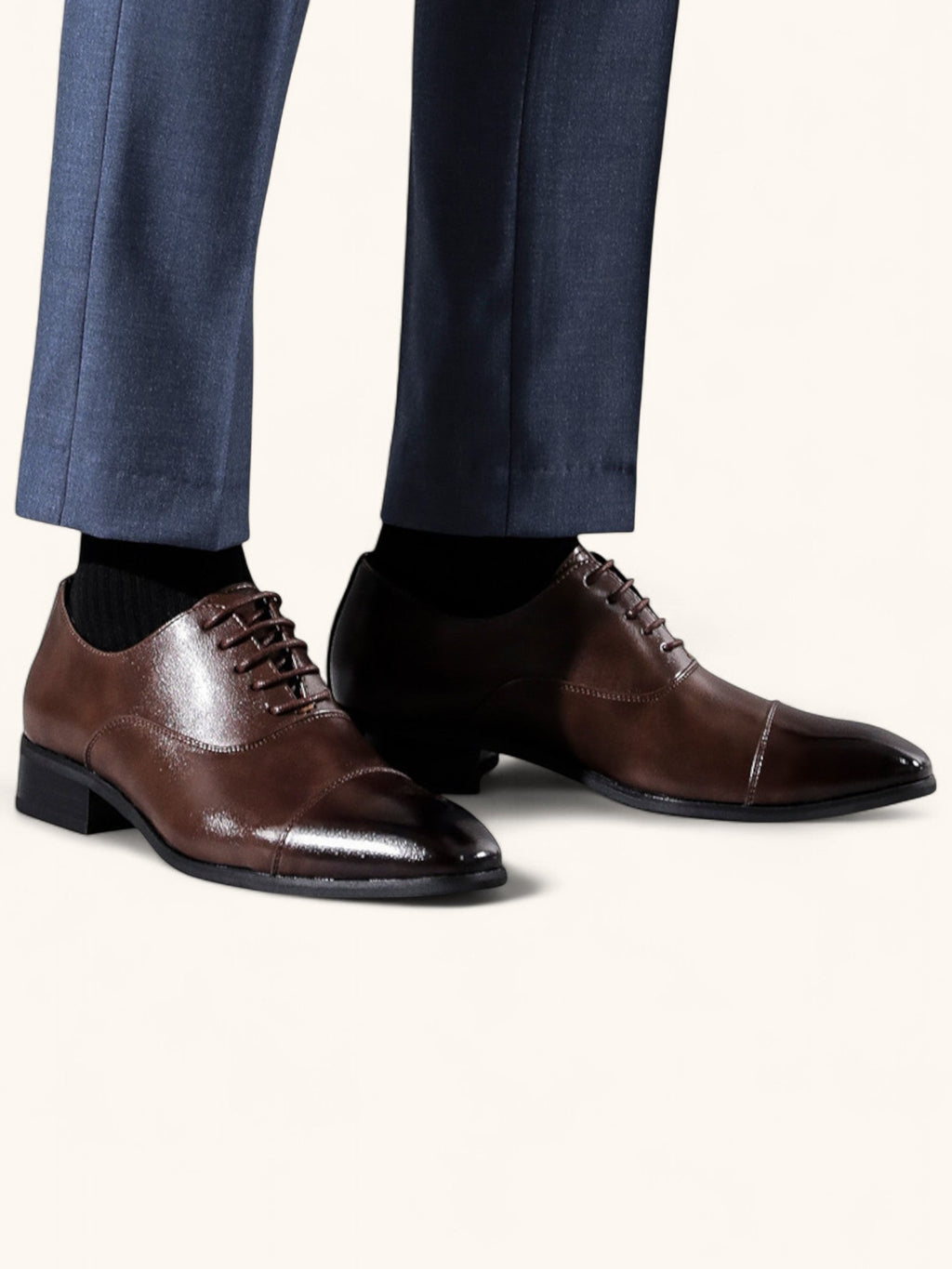 Men Oxford Dress Shoes Classic Premium Leather Formal Wear Collection