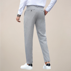 Men Slim Fit Pleated Trousers Premium Black Tailored Dress Pants