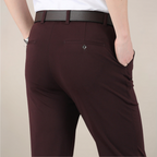 Men's Tailored Slim Fit Trousers With A Flexible Stretch Waistband